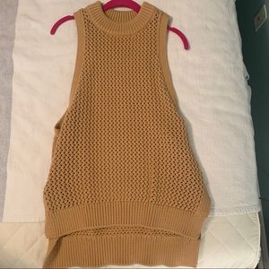 Tibi chunky knit racer back sweater top size Small